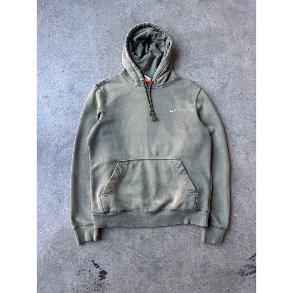 Nike Sun Faded Olive Green Blank Essential Skater Surfer Hoodie Jacket (M)